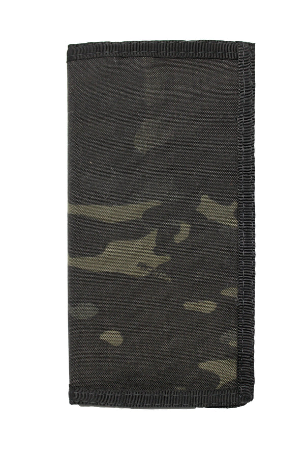 Ballistic Nylon Card Wallet Black Camo Nylon