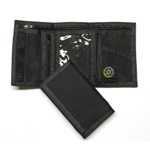 Classic Nylon Trifold Wallet - Black