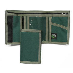 Classic Nylon Trifold Wallet - Green