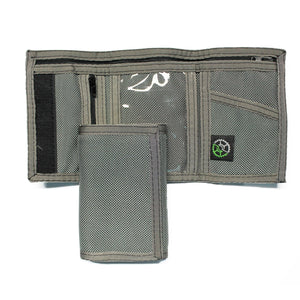 Ballistic Nylon Trifold Wallet - Grey