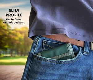 Compact Bifold Wallet  - Green