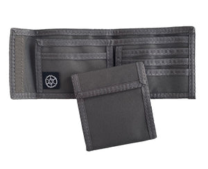 Compact Nylon Bifold Wallet  - Smoke Grey