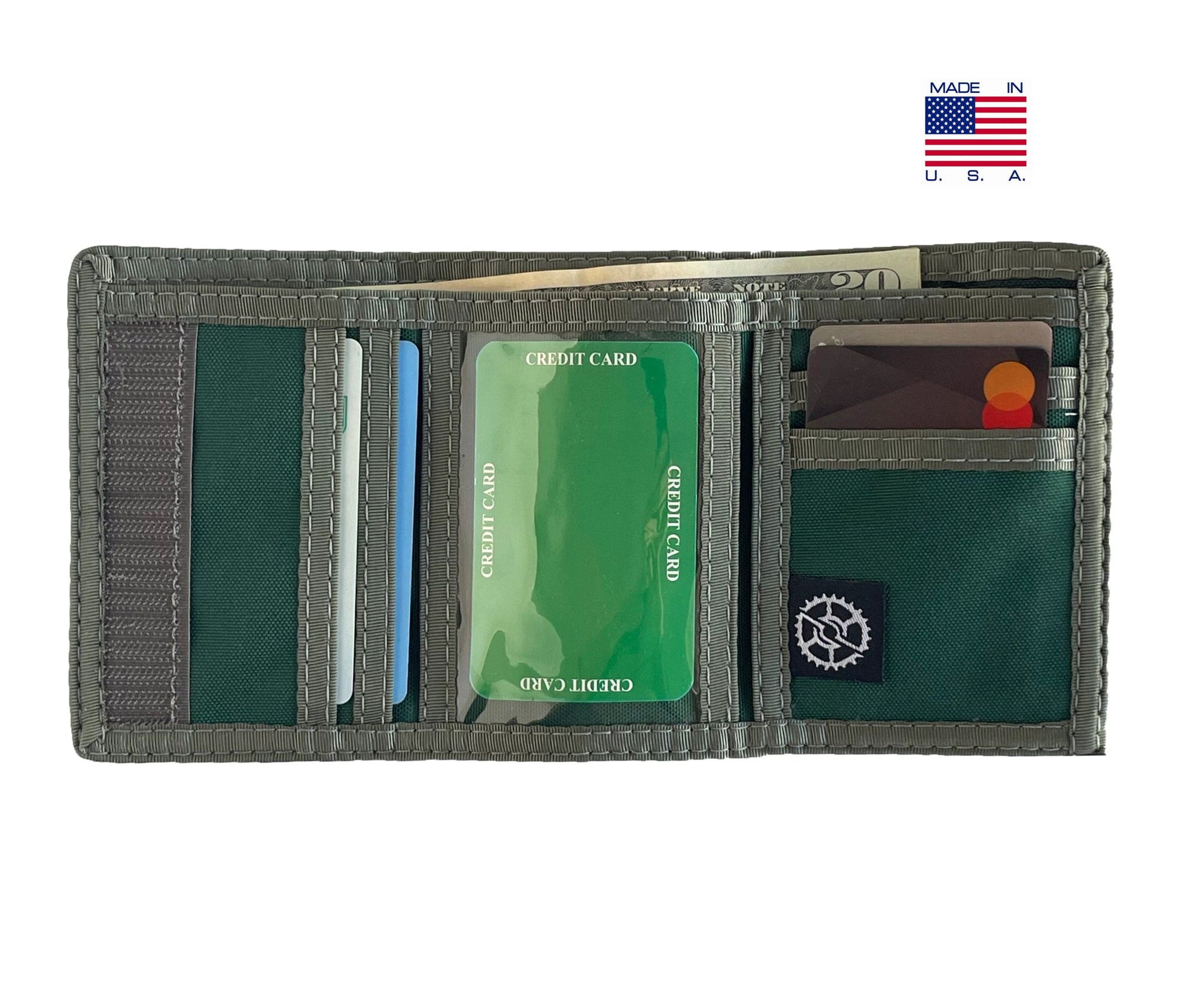 Compact Trifold Wallet  - Green