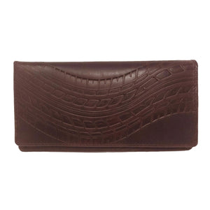 Tire Track Long Wallet - Brown