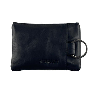 Card Wallet w/ Key Ring - Black