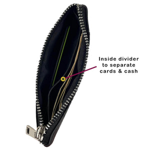 Card Wallet w/ Key Ring - Black