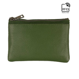 Card Wallet w/ Key Ring - Green