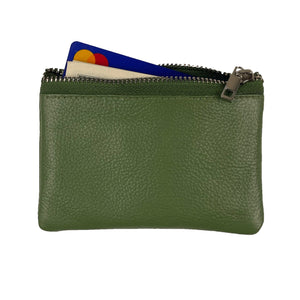 Card Wallet w/ Key Ring - Green