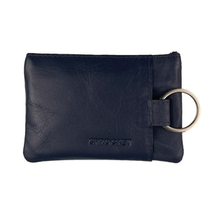 Card Wallet w/ Key Ring - Navy