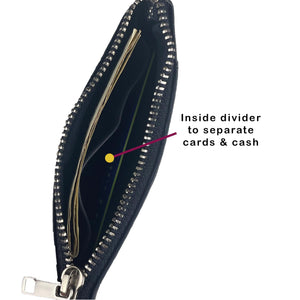 Card Wallet w/ Key Ring - Navy