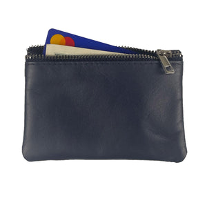 Card Wallet w/ Key Ring - Navy
