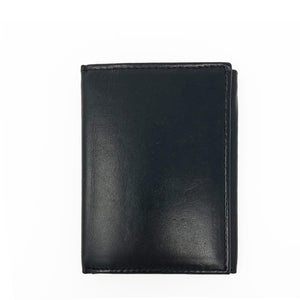 RFID Leather Trifold Wallet - Black