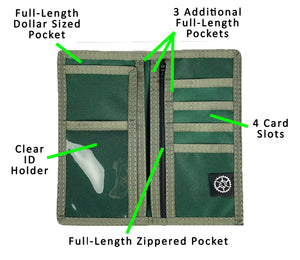 Nylon Executive Wallet - Green