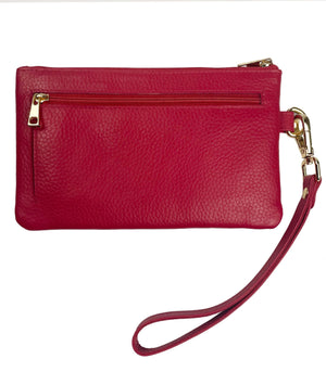 Slim Wristlet Clutch Wallet - Red