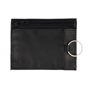 Mini Wallet with Key Ring - Black