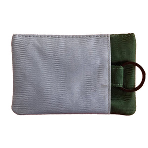 Mini Pouch Wallet - Green/Light Grey