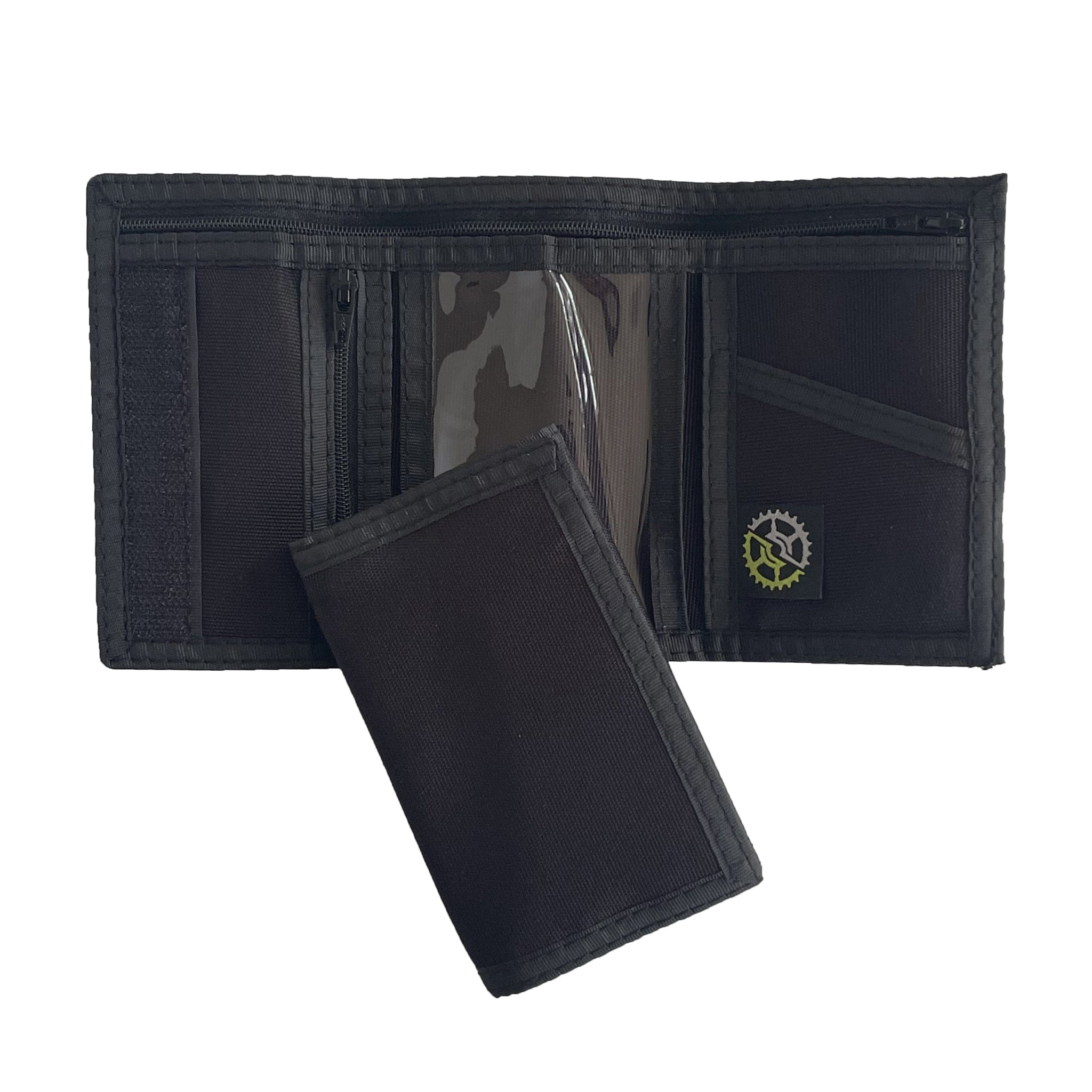 Classic Nylon Trifold Wallet - Black
