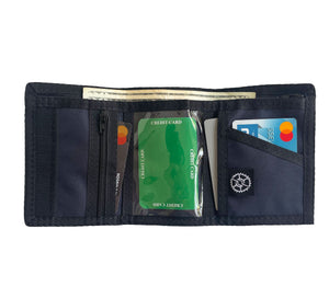 Classic Nylon Trifold Wallet - Dark Navy