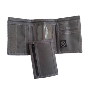 Compact Nylon Trifold Wallet  - Smoke Grey