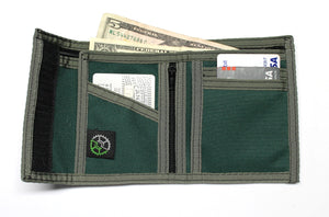 Classic Nylon Bifold Wallet - Green