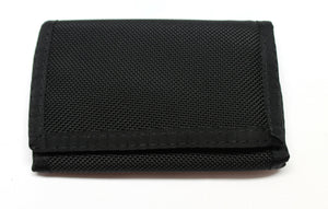 Ballistic Nylon Trifold Wallet - Black