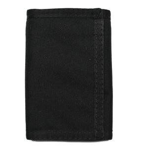 Nylon Trifold Wallet with Outside ID Window - Black