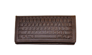 Embossed Keyboard  Roper / Long Wallet - Brown