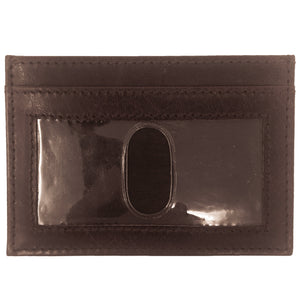 Card Case w/ ID Window - Brown