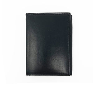 RFID Leather Trifold Wallet - Black